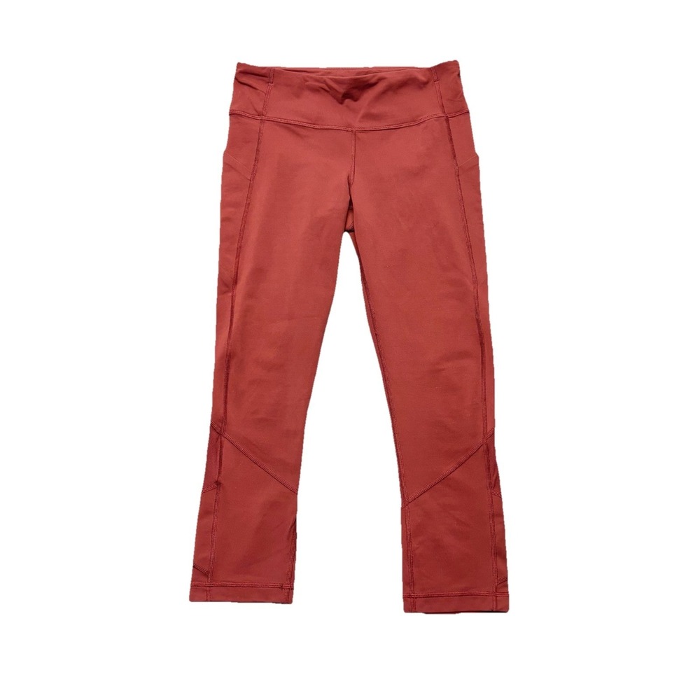 Lululemon Women's Pace Rival Crop Leggings in‎ Savannah Pockets Stretch Size 6